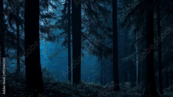 Fototapeta fog in the woods