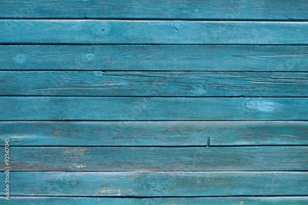 Obraz old wood blue wall texture