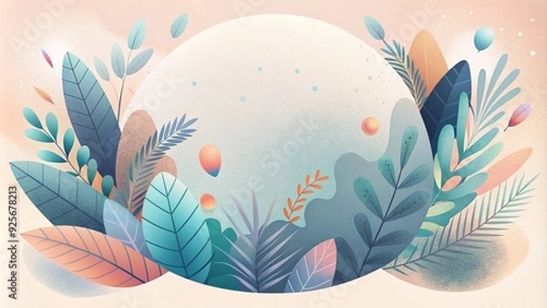 Fototapeta Tropical Abstract Leaves Background, with copy Space