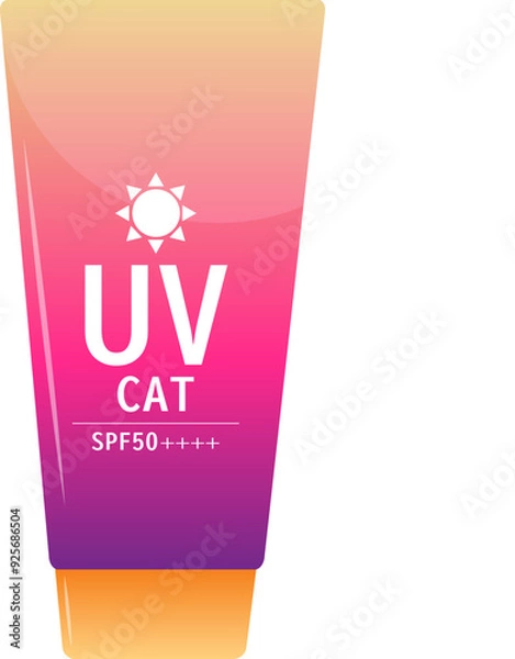 Obraz Simple gradient sunscreen icon illustration