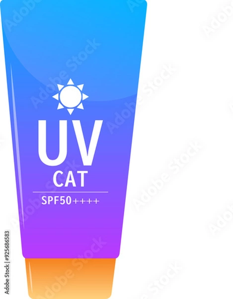 Obraz Simple gradient sunscreen icon illustration