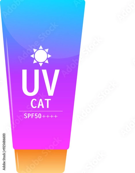 Obraz Simple gradient sunscreen icon illustration