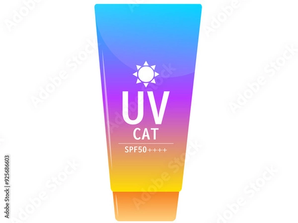 Obraz Simple gradient sunscreen icon illustration