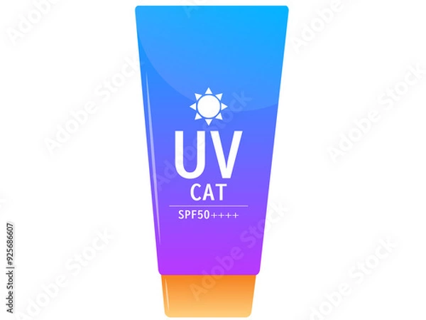 Obraz Simple gradient sunscreen icon illustration