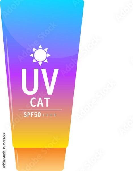 Obraz Simple gradient sunscreen icon illustration