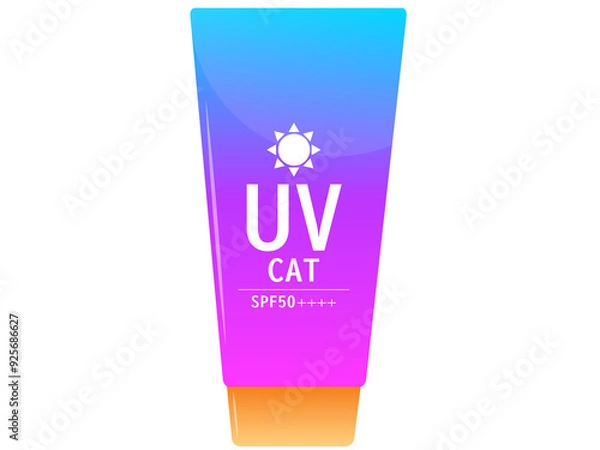 Obraz Simple gradient sunscreen icon illustration