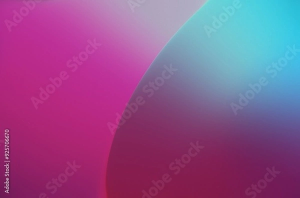 Obraz abstract pink and blue background with circled line, pink and turquoise gradient, noise texture 