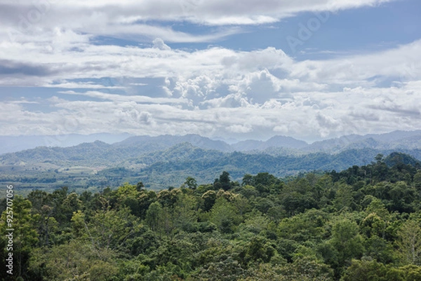 Obraz Majestic Landscape: The Lush Green Mountains Under a Dynamic Sky, A Stunning View That Invites You to Explore Nature’s Beauty and Serenity in Every Direction You Gaze