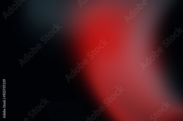 Fototapeta Abstract dark background with red light gradient, minimalistic simple wallpaper for editing, header cover design, web design, noise effect 