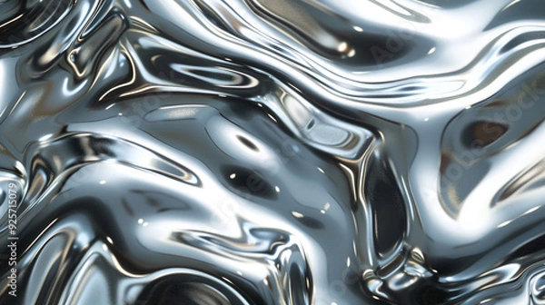 Fototapeta abstract titanium liquid metal background