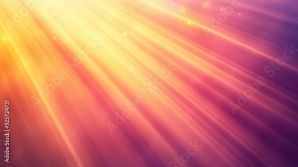 Fototapeta Background featuring warm light rays subtly illuminated by a pastel gradient, offering a tranquil and abstract visual appeal.