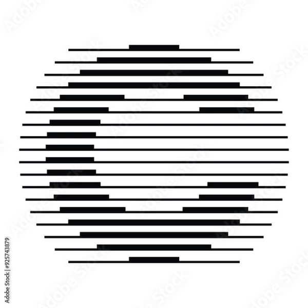 Fototapeta Letter C Logo with Abstract Line Pattern
