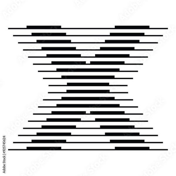 Fototapeta Letter X Logo with Abstract Line Pattern