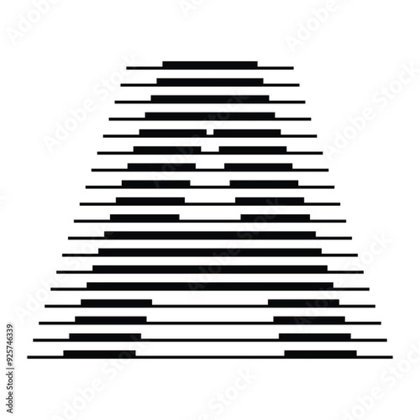 Fototapeta Letter A Logo with Abstract Line Pattern