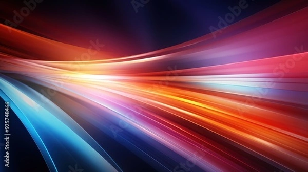 Obraz Abstract background with colorful lines and gradient.