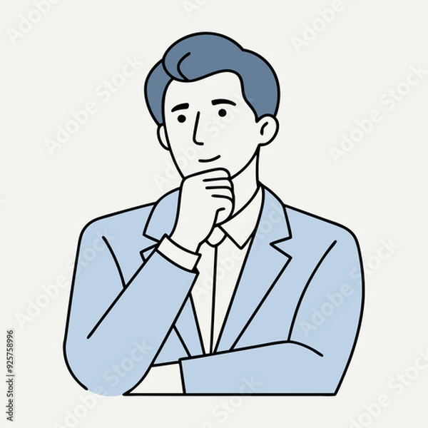 Fototapeta Professional Business man icon vector art illustration
