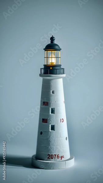 Fototapeta lighthouse on a white background