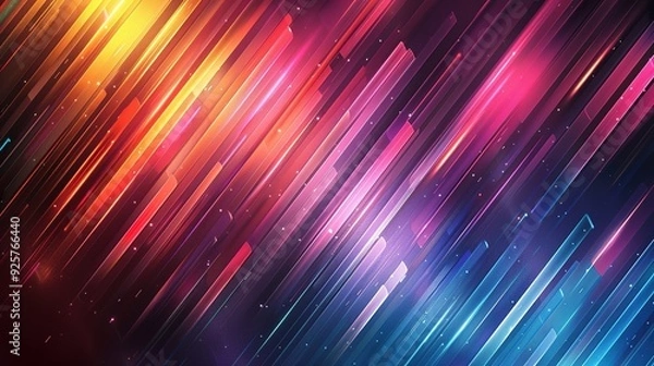 Fototapeta Abstract background with diagonal lines in vibrant colors.