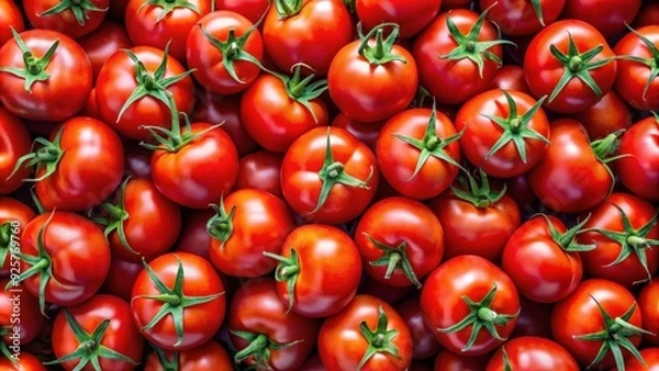Fototapeta Vibrant organic red tomatoes texture background perfect for fresh produce and healthy eating concepts, tomatoes, vibrant
