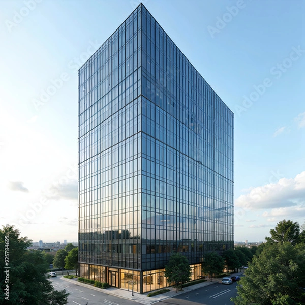 Obraz Modern Glass Office Building Exterior