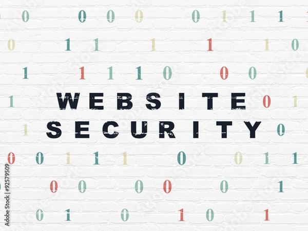 Fototapeta Web design concept: Website Security on wall background
