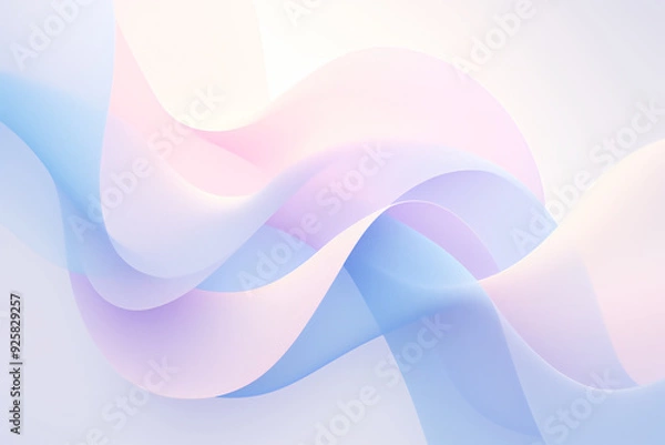 Fototapeta 柔らかく流れる曲線の抽象的な背景
