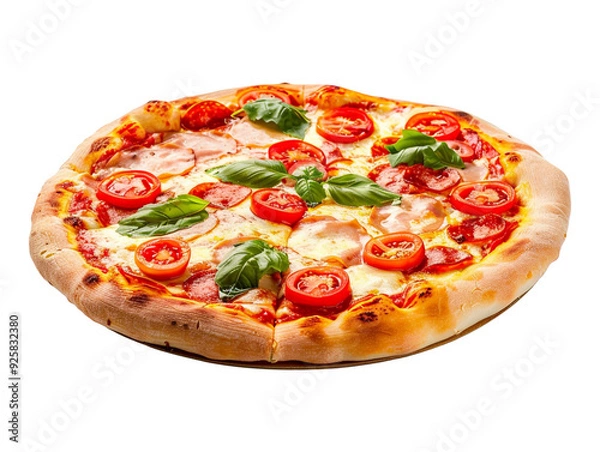 Fototapeta Italian Mixed Pizza isolated
