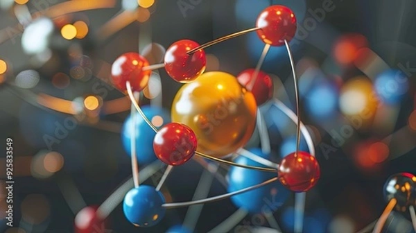 Fototapeta modern atomic models, including the electron cloud model and the quantum mechanical model.