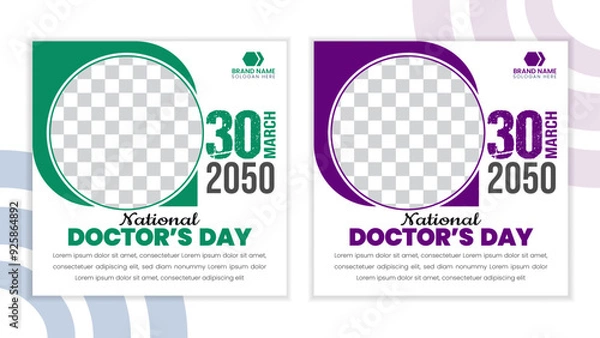 Obraz International doctor day social media post design for a brading medical hospitals 