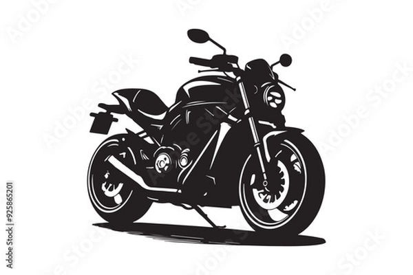 Obraz Motorcycle silhouette vector illustration 