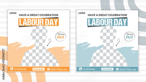 Obraz World labour day social media post design