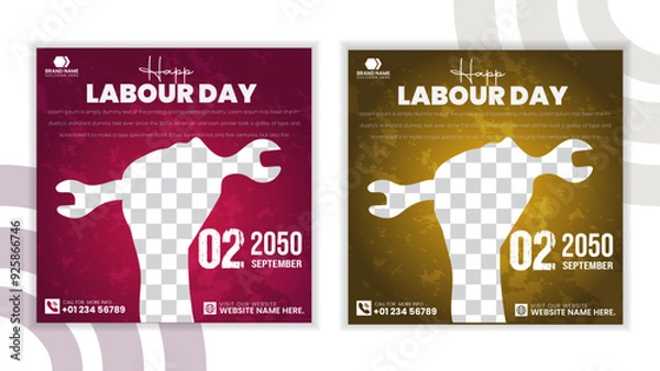 Obraz World labour day social media post design