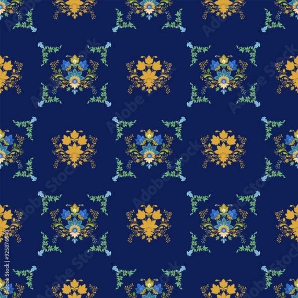 Fototapeta seamless pattern with flowers