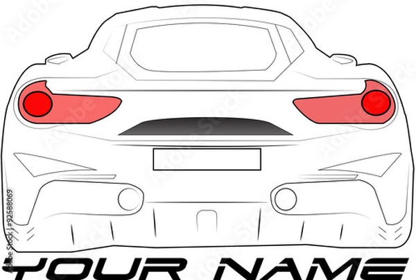 Obraz logo macchina stilizzata 