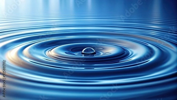 Fototapeta Realistic water ripples with reflection, water, waves, surface, nature, texture, ripple, pattern, reflection, liquid, tranquil, aqua