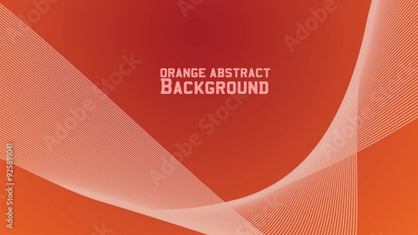 Fototapeta Orange abstract background with curve line for backdrop or presentation