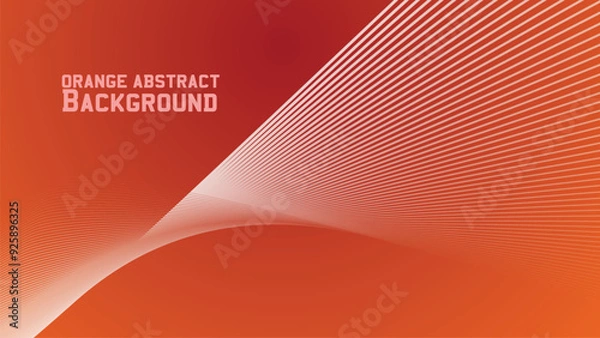Fototapeta Orange abstract background with curve line for backdrop or presentation