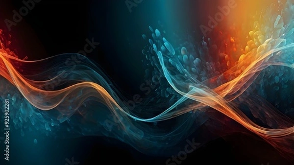 Fototapeta Abstract  colorful wave background, background wallpaper