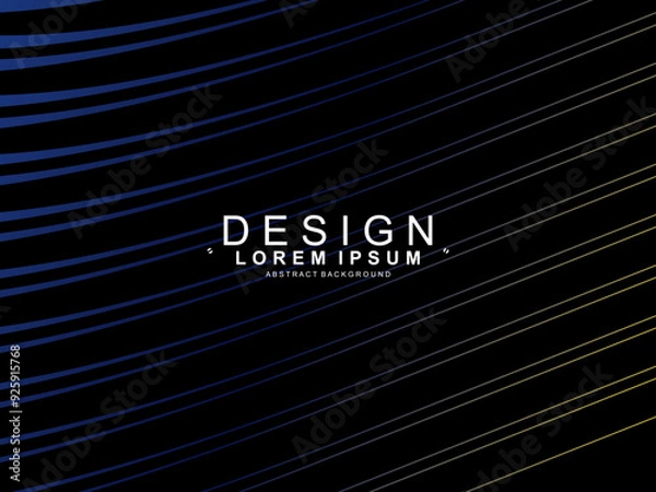 Obraz Abstract shining gardien wave lines on black background. Dynamic wave pattern. Modern flowing wavy lines. Futuristic technology concept. Suitable for posters, covers, brochures, flyers, websites, etc.