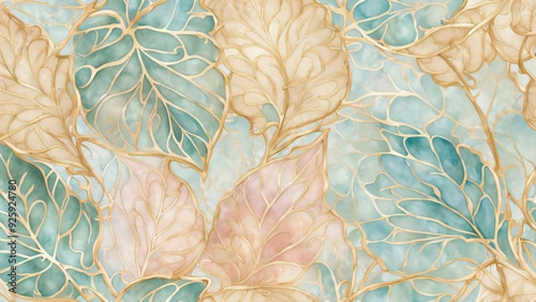 Fototapeta seamless pattern with flowers