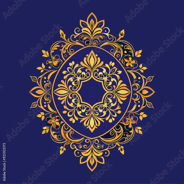 Obraz Simple mandala design for coloring. Vector floral mandala