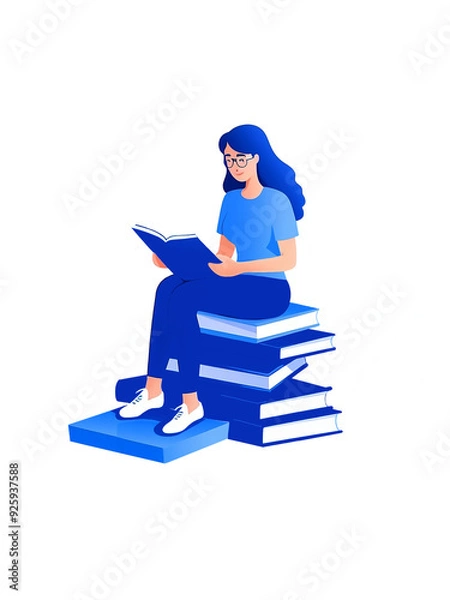 Obraz person reading a book