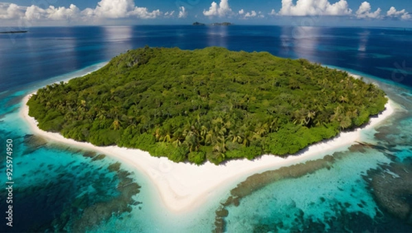 Fototapeta 孤島　小島　熱帯　海