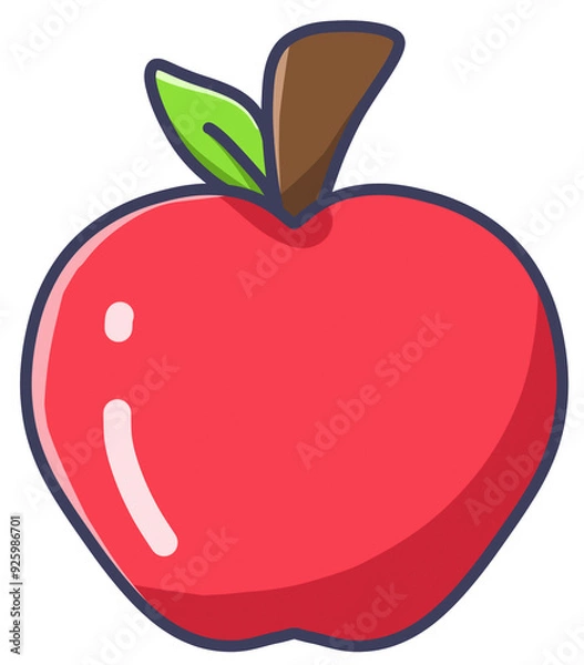 Obraz red apple icon