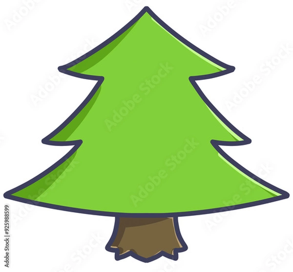 Obraz green christmas tree