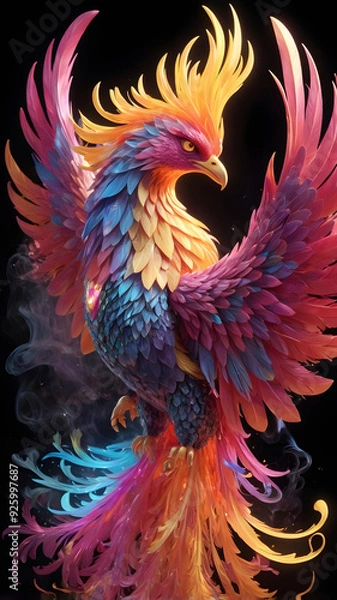 Obraz red and yellow macaw, ai generated