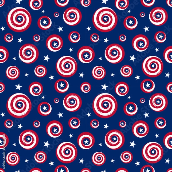 Fototapeta American Holidays seamless pattern