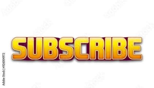 Fototapeta 3d subscribe now button united state design  - 1