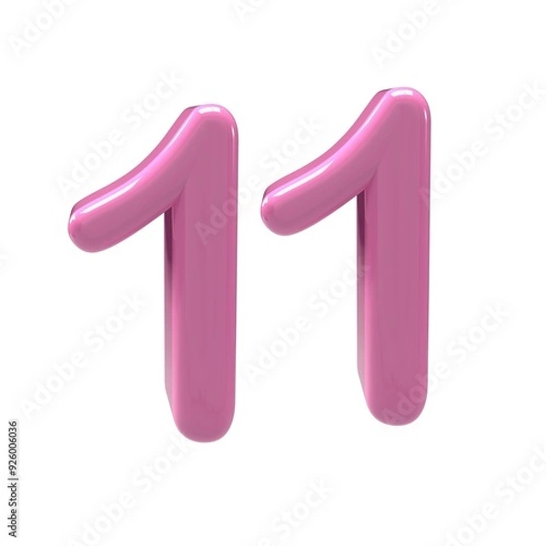 Fototapeta 3d  11 number pink alpha design  - 1