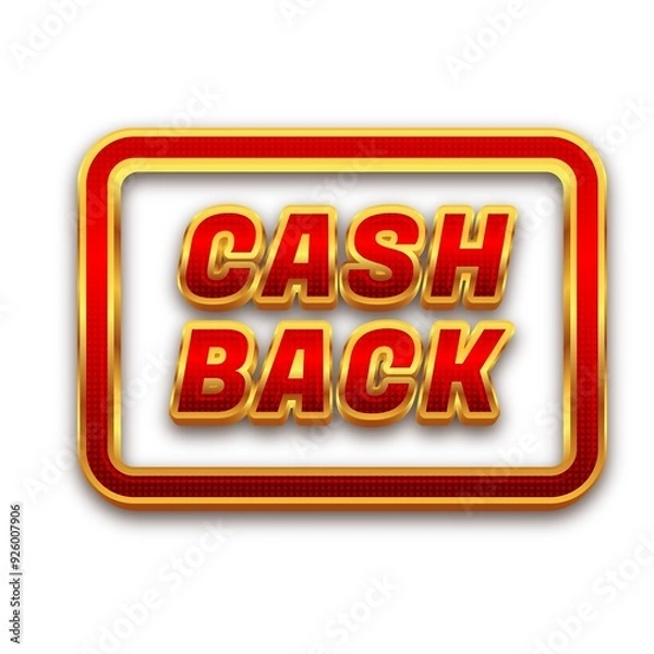 Fototapeta 3D cash back  button design  - 1